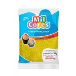 Confeito miçanga amarela 500g