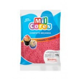 Confeito miçanga rosa 500g