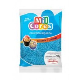 Confeito miçanga azul 500g