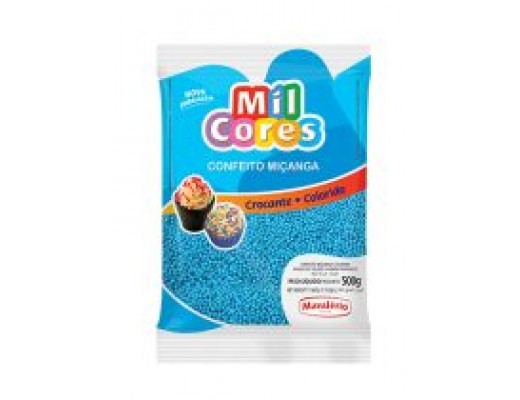 Confeito miçanga azul 500g