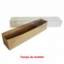 Caixa para 5 brigadeiros c/ tampa de acetato