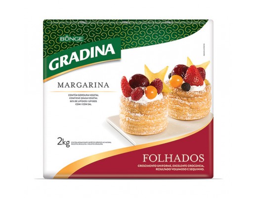 Margarina p/ folhados placa 2 kg 
