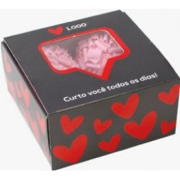 Caixa com visor p/  4 doces curtida