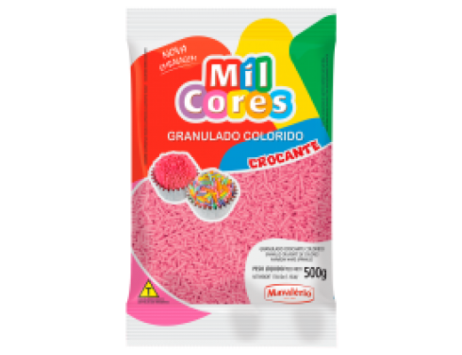 Granulado crocante rosa 500g 