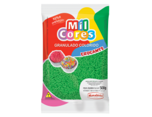 Granulado crocante verde 500g 