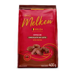 CHOCOLATE GOTAS BELGA AO LEITE 33% 400G HARALD MELKEN