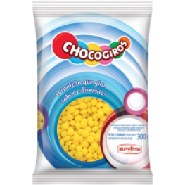 Mini pastilhas chocogiros amarelo 300g