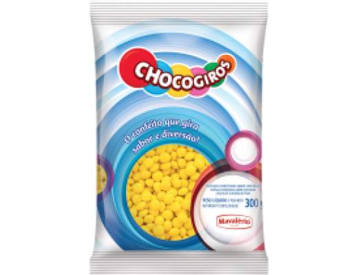 Mini pastilhas chocogiros amarelo 300g 