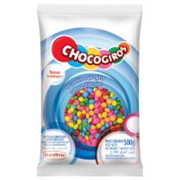 Mini pastilhas chocogiros colorido 500g