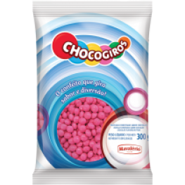 Mini pastilhas chocogiros rosa 300g