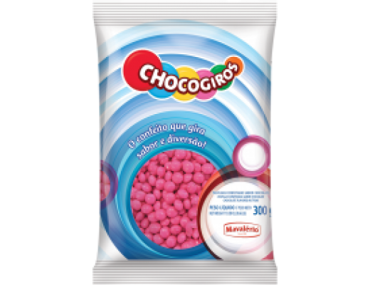 Mini pastilhas chocogiros rosa 300g 