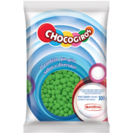 Mini pastilhas chocogiros verde 300g