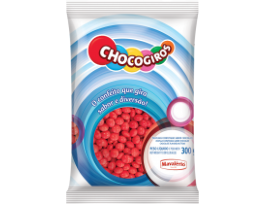 Mini pastilhas chocogiros vermelho 300g 