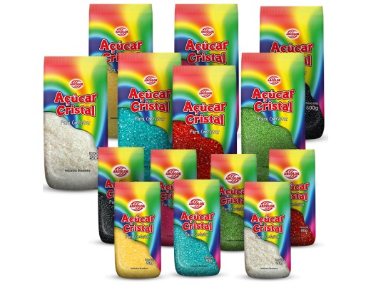 Açúcar de cor 500g  