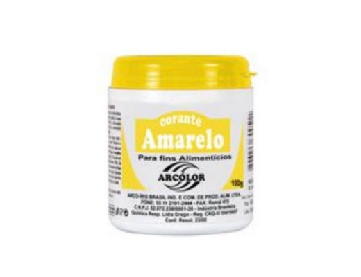 Corante em pó amarelo 100g 
