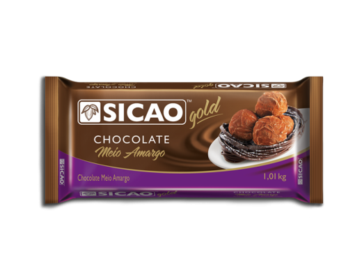 Chocolate meio amargo gold 1,01 kg sicao 