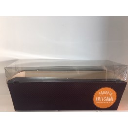Caixa bolo fornevael produto artesanal c/ tampa acetato