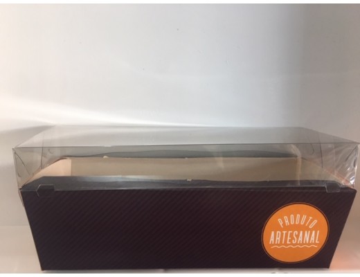 Caixa bolo fornevael produto artesanal c/ tampa acetato 