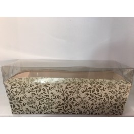 caixa bolo forneavel c/ tampa floral gold