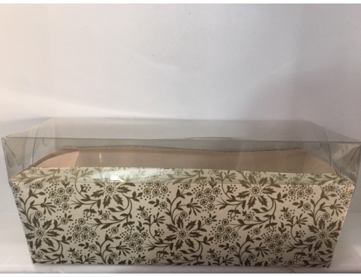 caixa bolo forneavel c/ tampa  floral gold 