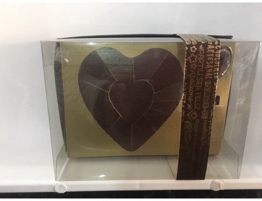 Caixa coração de colher 250g ouro 