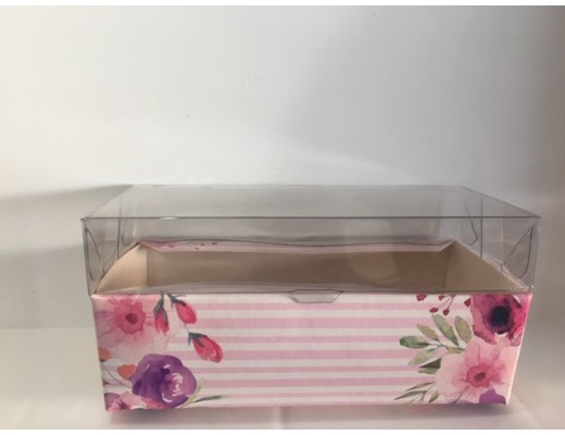 Caixa mini bolo forneavel c/ tampa flower 