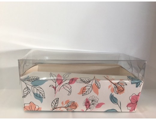 Caixa mini bolo forneavel c/ tampa doce jardim 