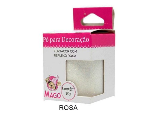 Pó para decoração furtacor c/ reflexo rosa 