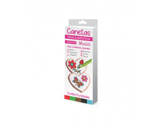 Kit canetas para decoração 5 unidades