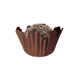 Pelotina marrom dentro e fora recortada n° 3,4 e 5 