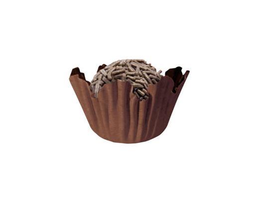 Pelotina marrom dentro e fora recortada n° 3,4 e 5 