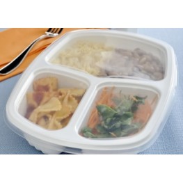 Embalagem g 330 refeição 3 divisórias