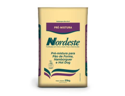 Pré mistura pão de hambúrguer e  hot dog 25 kg 