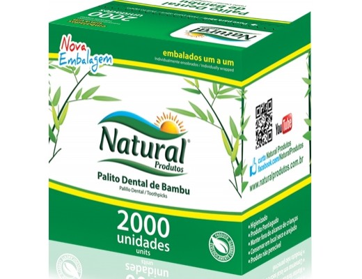 Palito de bambu embalado- 2000 unidades