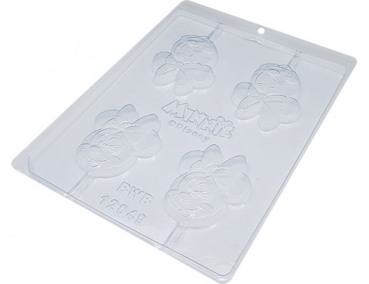 Forma  simples pirulito rosto minnie 