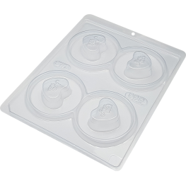 Forma silicone trufa coração