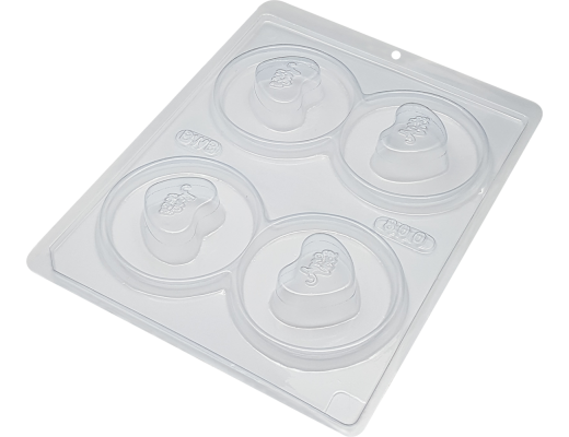 Forma silicone trufa coração 